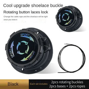 Vente en gros 1 paire de lacets de chaussures en métal avec boucle automatique pivotante pour enfants/adultes, lacets sans nœuds, fermeture rapide - Product Image 5