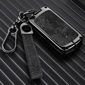 Funda de Cuero y Aleación de Zinc para Llaves de Coche <span class=keywords><strong>Honda</strong></span> Accord Civic Jade STEP WGN Elysion MPV, con Anillo para Llaves - Product Image 2