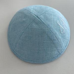 Yamulkas brodées en lin, Kippas et Kippot gratuits pour hommes et enfants, pour mariage <span class=keywords><strong>juif</strong></span>, tradition juive et Bar Mitzvah - Product Image 4