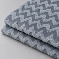 Tissu jacquard tricoté double couleur à motif éclair 100 % polyester de haute qualité, super doux et extensible pour vêtements et couvertures