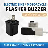 Relais de clignotant et de sonnette à 2 broches 12V 48-60V pour vélo électrique, tricycle, clignotant
