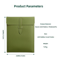 Tas Laptop Kulit PU Portabel Grosir, Pelindung Laptop, Penutup Tablet, Map Dokumen untuk Kantor, Sekolah, dan Perjalanan