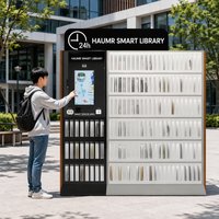 Perpustakaan HAUMR memiliki Loker RemoteLocker LibCabinet dengan Layar Sentuh 21,5 inci, Kios Pengembalian Buku Layanan Mandiri HF untuk Umum