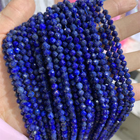 Pierre de Lapis Lazuli naturelle à facettes 2mm 3mm 4mm perles de Lapis Lazuli rondes en vrac pour la fabrication de bijoux