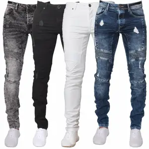 Supplier of international brands---Custom Made tapered stacked jeans men slim fit pants men jeans trouser