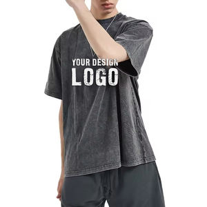 T-shirt pour homme décontracté d'été à manches courtes, vintage, ample, logo personnalisé, flocon de neige frit, batik, lavé, surdimensionné - Product Image 2