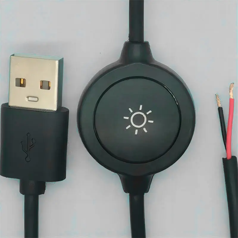 Kleine Tafellamp Nachtlampje Zonsonderganglamp Enkele Knop Drie Versnelling Traploze Usb Een Mannetje Om Dimmer Schakelaar Kabel Te Openen