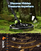 Détecteur de métaux portable pour enfants à prix abordable, sensibilité 12 cm, bobine de recherche 7,4 pouces, étanche IP68 pour l'exploration en extérieur
