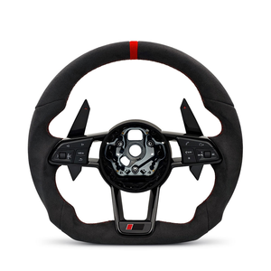 SOON TODA Volant de voiture chauffant en daim, modèle sport, très populaire, pour <span class=keywords><strong>Audi</strong></span> S3 S4 S5 S6 B8 B9 RS3 RS5 RS6 RS7 Q5 Q7 - Product Image 1