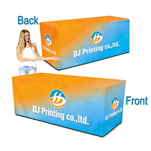 Bannière de table en tissu pliable, sans plis, de luxe, durable, ignifuge, nappes sur mesure ajustées pour stand de salon professionnel - Product Image 1