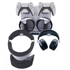 Support de casque support mural de bureau suspendu à la Console P5 double chargeur pour contrôleur de jeu <span class=keywords><strong>Playstation</strong></span> <span class=keywords><strong>5</strong></span> PS5 PS <span class=keywords><strong>VR2</strong></span> télécommande - Product Image 4