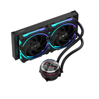 ALSEYE High Performance 2pcs Warna Hitam 120mm AIO Liquid Cooler CPU Water Cooler W240-L-B untuk Casing PC Gaming