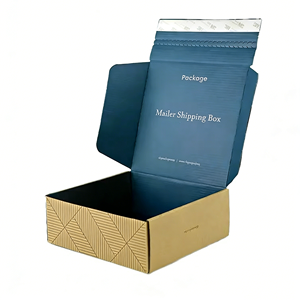 Caja de Envío Corrugada Ecológica con Logotipo Personalizado - Embalaje Biodegradable con Impresión CMYK en Relieve y Fácil Desgarre - Product Image 1