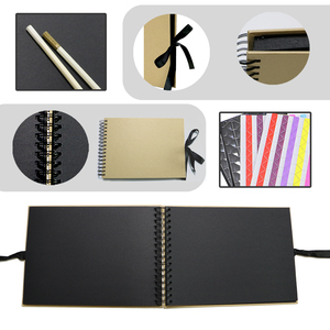 Album photo, album de <span class=keywords><strong>scrapbooking</strong></span>, livre de souvenirs, toile vierge pour vos projets d'art, d'artisanat et de design, format A4, paysage - Product Image 4