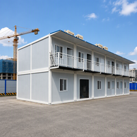 Maison modulaire préfabriquée détachable à deux étages pour dortoir de travailleurs de chantier, usage polyvalent