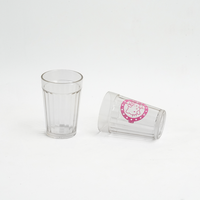 Gobelet à vin en plastique sans BPA de 10 oz, style coréen et japonais, gobelet à café en verre de dessin animé sans poignée ni couvercle pour jus et boissons