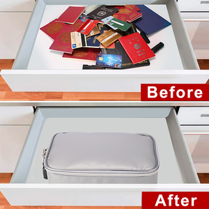 Nhỏ 3 lớp chống cháy đồng xu tổ chức Ví Lưu trữ khóa trường hợp cho du lịch nhà hoặc xe-nộp hồ sơ sản phẩm - Product Image 4