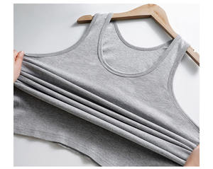 Vente en gros, 100% coton, léger, actif, côtelé, débardeurs, sous-vêtements, débardeurs d'entraînement, Gym, athlétique, sans manches - Product Image 5