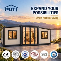 Maison préfabriquée prête à l'emploi de 20 pieds ou 40 pieds, alimentée à l'énergie solaire, pour une vie hors réseau, maison modulaire écologique en conteneur pour une utilisation à distance