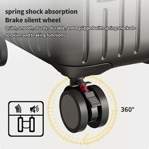 Valise de voyage grande capacité à prix d'usine avec serrure TSA, port USB, poignée en caoutchouc et roues silencieuses à 360° - Product Image 6