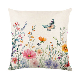 <span class=keywords><strong>Funda</strong></span> de Cojín Decorativa con Estampado Floral para el Hogar, <span class=keywords><strong>Funda</strong></span> de Cojín de Poliéster para Sofá, Uso en Hoteles Amity Square - Product Image 4