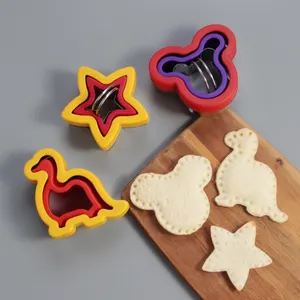 Original 3pcs Durable Sandwich Cutter Dinosaurier Form Küche Backen Aus stecher Formen Set