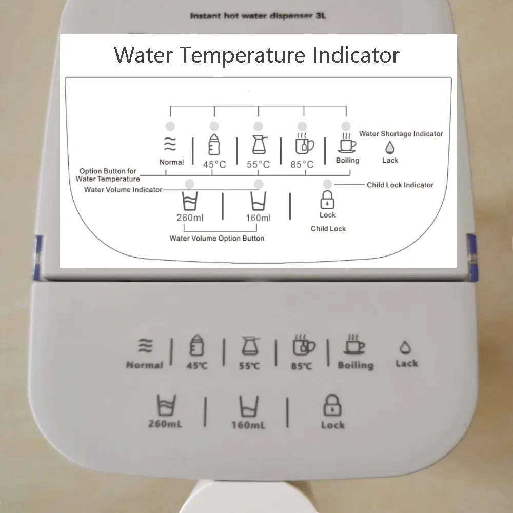 Intelligent desktop água dispensador instalação livre dispensadores de água de sobremesa água instantânea home dispensador