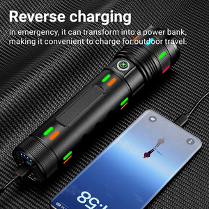 Xách tay 10 Wát sạc chiến thuật <span class=keywords><strong>LED</strong></span> Torch ánh sáng <span class=keywords><strong>Dimmable</strong></span> tầm xa đèn pin với hợp kim nhôm cơ thể - Product Image 6