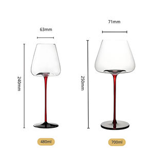 Großhandel Commercial Grade <span class=keywords><strong>Black</strong></span> Tie Kristall becher Bruchs ic heres langes Weinglas Stilvolles minimalist isches Design für Hochzeiten - Product Image 4