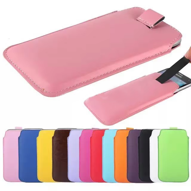 New OEM Customized Universal Phone Case Soft PU Leather Wallet Purse Multipurpose Mobile Phone Bag Pouch for iPhone