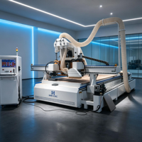 Centre CNC 3 axes pour le bois ATC 1325, moulage 3D, sculpture, contrôle PLC Syntec