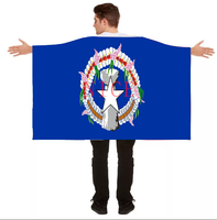 Cape drapeau portable personnalisée motif drapeau de la Guadeloupe, en polyester durable, costume patriotique pour supporters sportifs et foule.