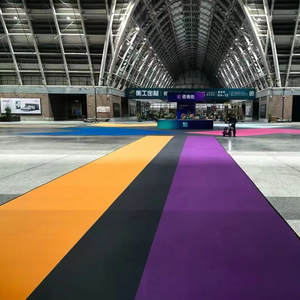 Tùy Chỉnh Đám Cưới Màu Đỏ Tổ Chức Sự Kiện Sân Khấu Sàn Thảm Cuộn Nylon Tufted Lối Đi Lối Đi Á Hậu Cầu Thang Thảm Cho Phòng Triển Lãm Hội Trường - Product Image 1