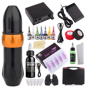Kit de pluma de máquina de tatuaje para <span class=keywords><strong>principiantes</strong></span>, máquina de tatuaje con logotipo personalizado completo - Product Image 5