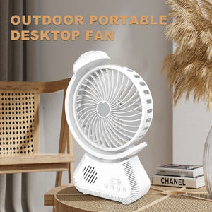 Système de refroidissement de bureau Sing-e ZQS-F803 OEM/ODM : Ventilateur rechargeable avec haut-parleur + Haut-parleur Bluetooth + Lumière LED + Radio - Fournisseur industriel - Product Image 6