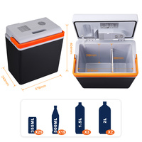 Nevera de coche para acampar al aire libre, Enfriador de hielo de 20 litros, caja calentadora, mesa, 12V, Semiconductor