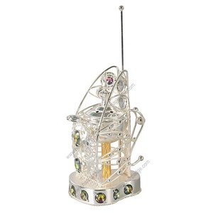 Quemador de Incienso Metálico de Lujo Estilo Medio Oriente con Cristal, Aromaterapia Terapéutica, Sándalo y Anís Estrellado - Product Image 3