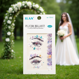 Adesivi glitterati per il viso Ilan per occhi e unghie, decorazioni per feste nuziali, modello 32640 - Product Image 2
