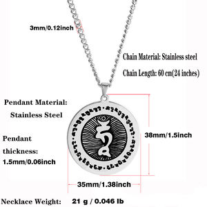 จี้พระทิเบต HLSS339 ลายพระทิเบต ตัดด้วยเลเซอร์ ทำจากสแตนเลส เครื่องประดับพระพุทธศาสนา เครื่องราง ของตกแต่ง จี้สำหรับสร้อยคอ - Product Image 3