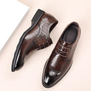 High-end Custom-made Business Formal British Casual Fashionable Trendy Men's Pointed Toe Oxford Leather <b>Shoes</b> - Product Image 2
