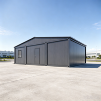 Garage préfabriqué en acier pour 2 voitures avec portes à enroulement, abri de rangement modulaire extérieur à vendre