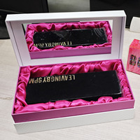 Boîtes cadeaux rigides en papier texturé de luxe pour femmes, tendance, avec laminage mat, gaufrage, matériaux recyclés, doublure en satin rose, sacs à main