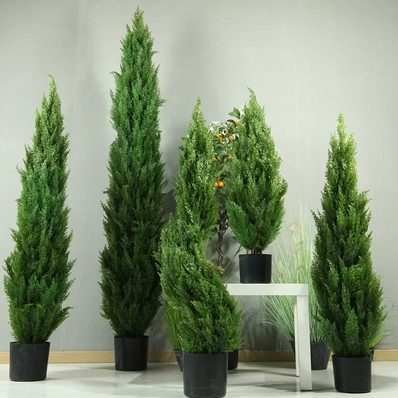 Hot sale home furnishings indoor and outdoor artificial green plants, bonsai pine trees, Christmas trees