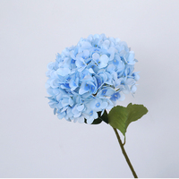 Bunga Hydrangea Imitasi Bahan PU Terasa Seperti Asli, Melembapkan, Tanaman Artifisial untuk Dekorasi Pernikahan, Hotel & Natal