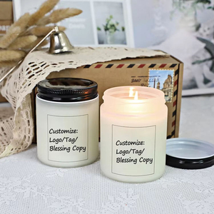Juego de 4 Velas Aromáticas en Frascos de Vidrio Mate, Fragancia Duradera, Combustión Limpia, Ideal para Regalos de Aromaterapia en el Hogar - Product Image 1