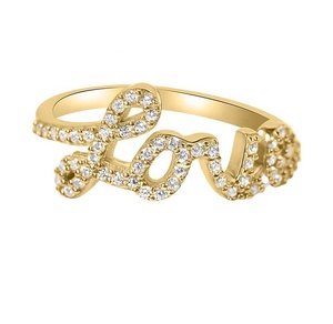 แหวนคู่รักทอง <span class=keywords><strong>14k</strong></span> ประดับเพชรแบบฝังเต็มวง รุ่นใหม่ล่าสุดจาก Gemnel สื่อถึงรักนิรันดร์ - Product Image 1