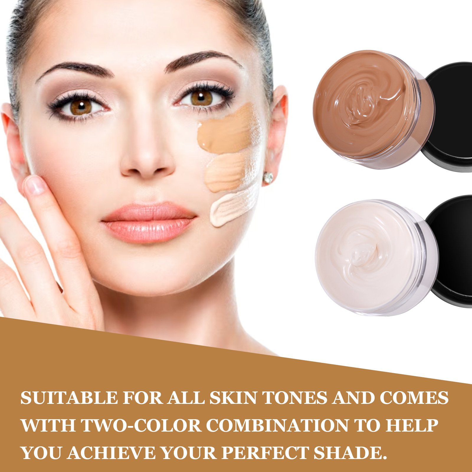 Aromixe 3-in-1 Tattoo Cover Up Makeup Kit – Waterproof Concealer Cream For Scars, Blemishes, Dark Spots