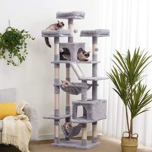 Kattenboom 73 Inch Xxl Grote Kat Toren Voor Indoor Katten Multi-Level Meubels <span class=keywords><strong>Condo</strong></span> Voor Grote Met Gewatteerde Pluche Baars - Product Image 5