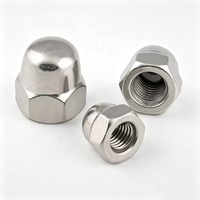 DIN1587 304 Baja Tahan Karat Kelas 8.8 Finishing Polos Mur Tutup Ulir Penuh Model Acorn Nut Hex Dome untuk Mesin, Furnitur, Kesehatan