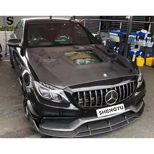 Sıcak satış karbon fiber hood için Mercedes benz C sınıfı W205 2015-2018